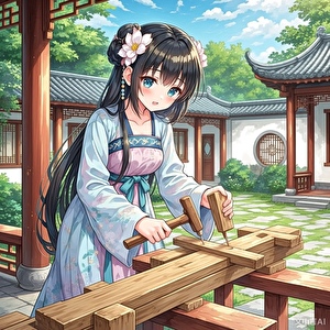 哭包小木匠在古代开美容院